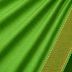 Premium Plain Soft Silk Saree with Elegant Gold Line Pallu & Self Zari Border | Mint Green