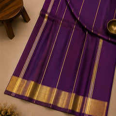 Elegant Wine Soft Silk Saree with Golden Zari Border