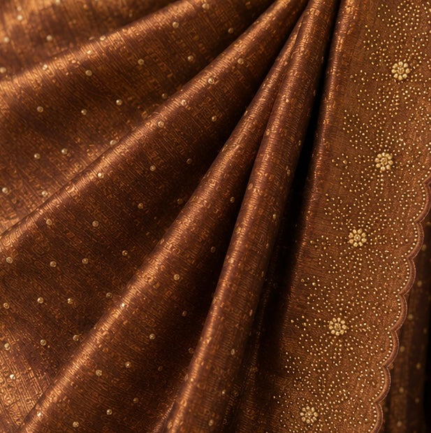 Dusty Pink Designer Embroidered Saree
