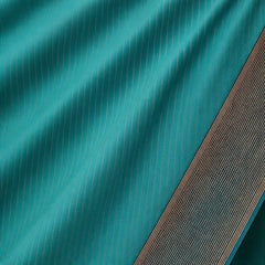 Premium Plain Soft Silk Saree with Elegant Gold Line Pallu & Self Zari Border | Peacock Blue