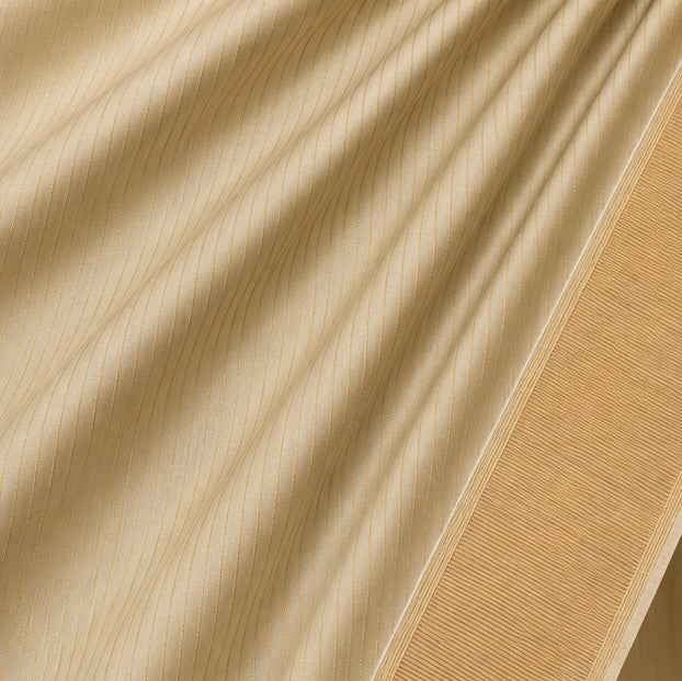 Premium Plain Soft Silk Saree with Elegant Gold Line Pallu & Self Zari Border | Beige