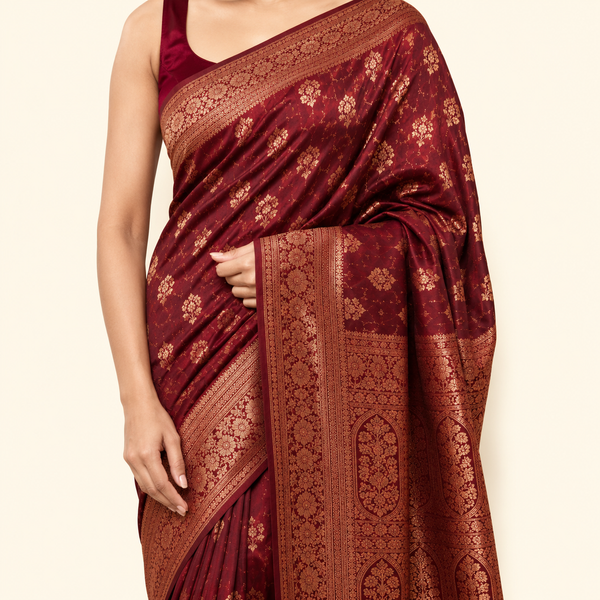 SKY BLUE DOFT TUSSAR PICHWAI PRINT SAREE