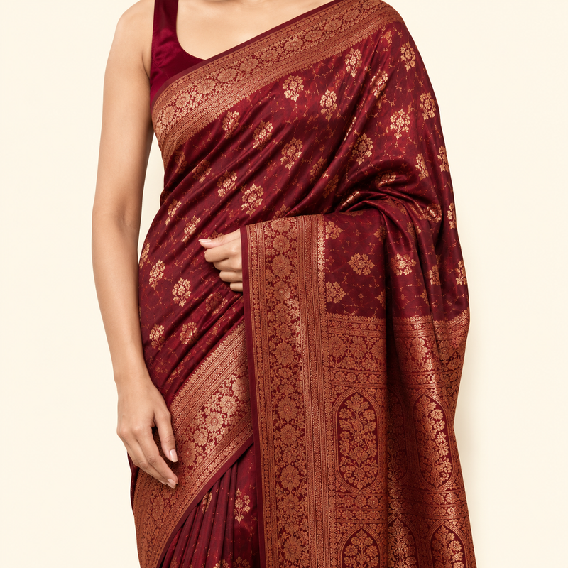 SKY BLUE DOFT TUSSAR PICHWAI PRINT SAREE