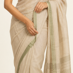 SKY BLUE DOFT TUSSAR PICHWAI PRINT SAREE